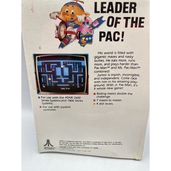 Pac-Man Jr. (Atari 2600, 1984) Brand New Sealed! - Picture 4 of 10